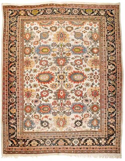 Appraisal: ZIEGLER MAHAL antique White ground entirely patterned with large flowers