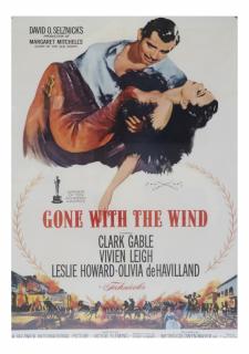 Appraisal: Gone with the Wind Poster Theatrical type framed poster David