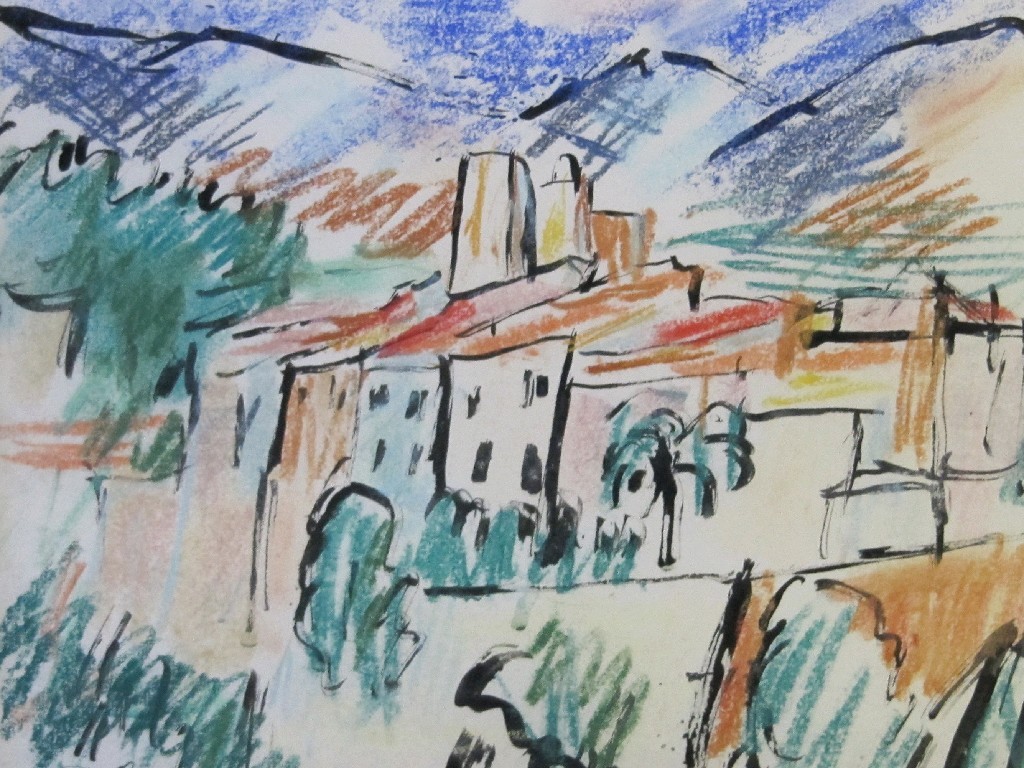 Appraisal: DONALD BAIN - ST PAUL DE VENCE Brush drawing with