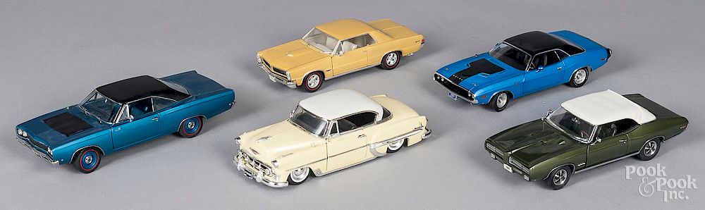 Appraisal: Five contemporary scale model cars Five contemporary scale model cars