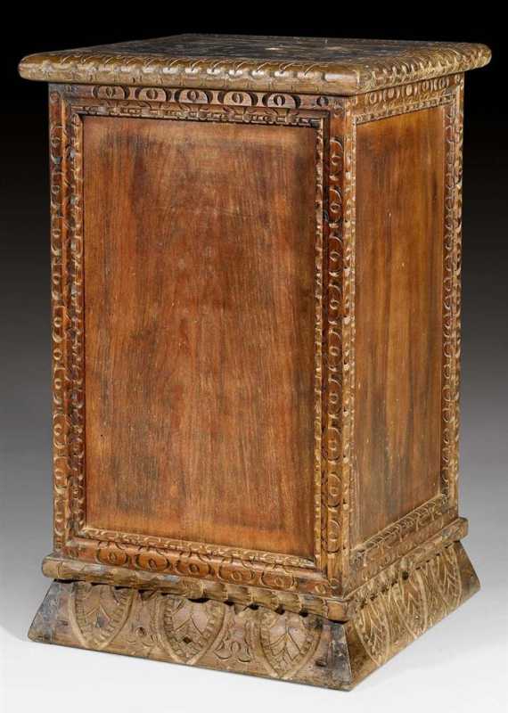 Appraisal: PEDESTAL late Baroque northern Italy th century Shaped and carved