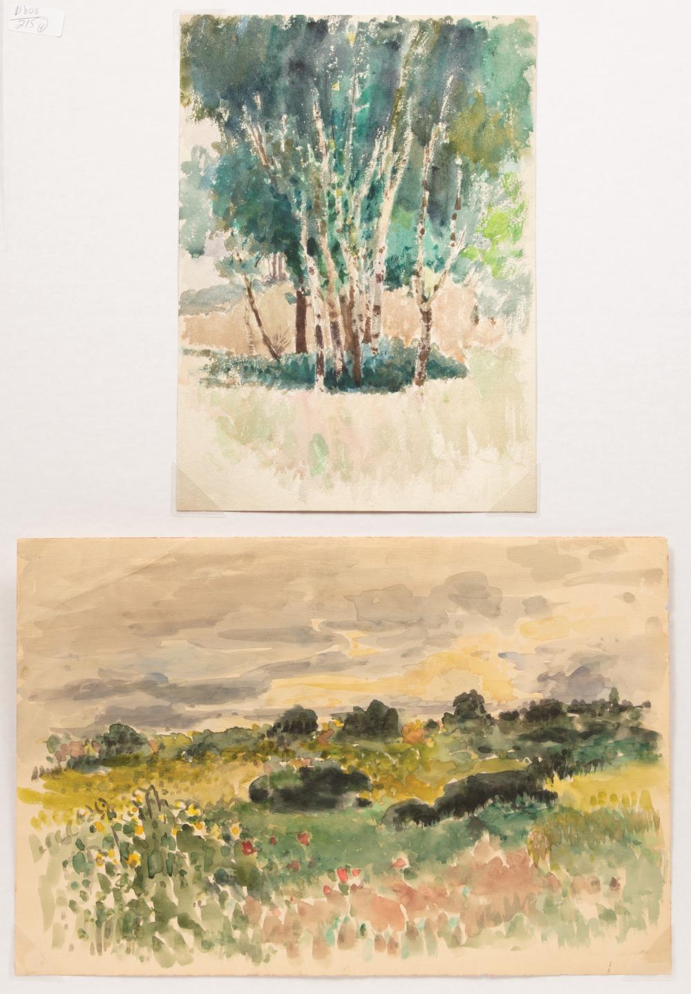 Appraisal: Henry Mortikar Rosenberg American - Landscapes watercolors on paper unsigned