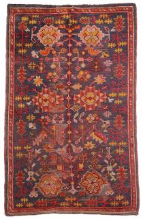 Appraisal: Oushak Rug early to mid- th century floral and linear