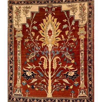 Appraisal: ORIENTAL AREA RUG Tree of Life design early th c