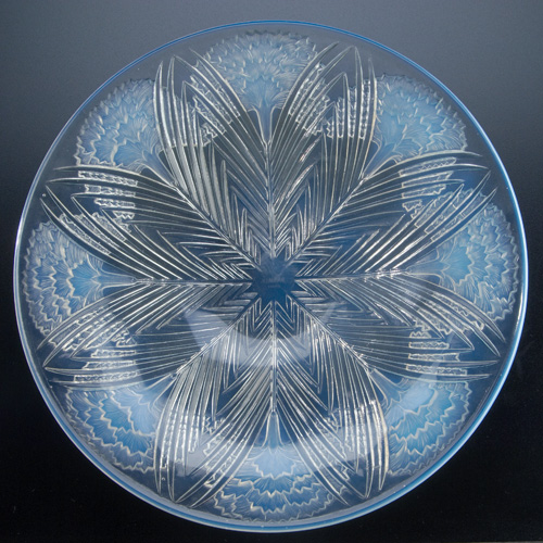 Appraisal: R LALIQUE Shallow Bowl Oeillets opalescent c M p No