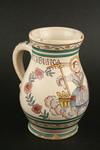 Appraisal: JUG - th C tin glazed stoneware jug with applied