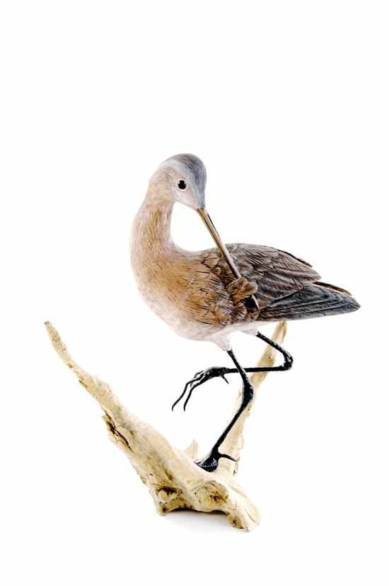 Appraisal: James R Maples South Carolina th century GODWIT painted carved