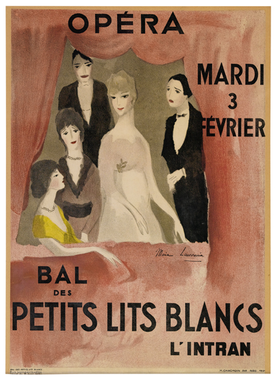 Appraisal: MARIE LAURENCIN - BAL DES PETITS LITS BLANCS x inches