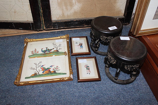 Appraisal: A PAIR OF CHINESE HARDWOOD CIRCULAR STANDS with pierced decoration