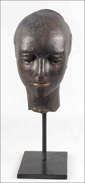 Appraisal: WILLIAM LASANSKY TH CENTURY HEAD Bronze signed Height '' Total