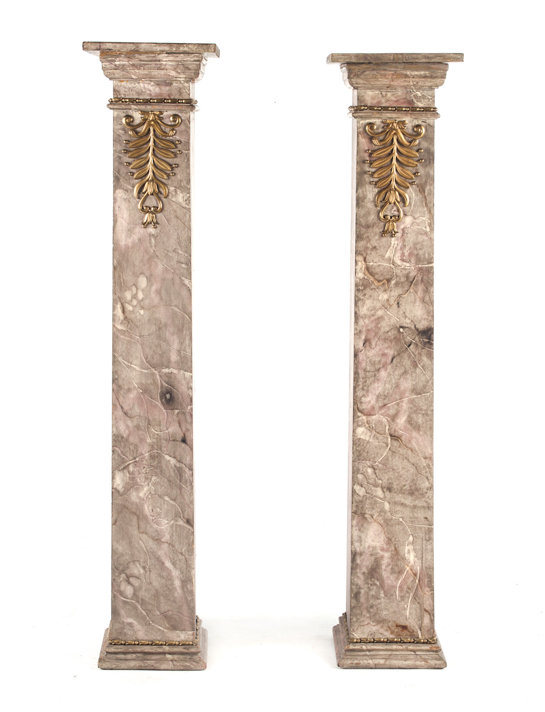 Appraisal: Pair of Classical style painted wood fern stands each with