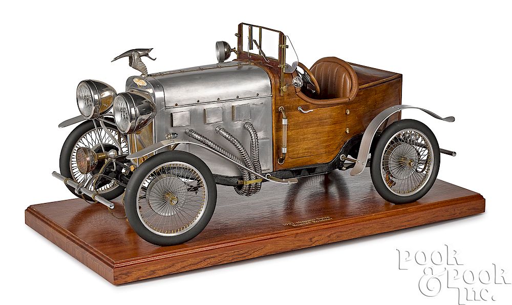 Appraisal: Hispano Suiza Lightning model Wood and aluminum model of a