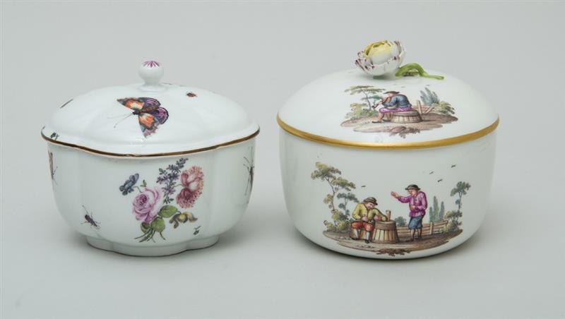 Appraisal: MEISSEN PORCELAIN SUGAR BOWL AND COVER AND A LATER BOWL