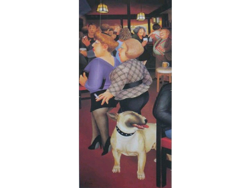 Appraisal: BERYL COOK Two women in a pub with a white