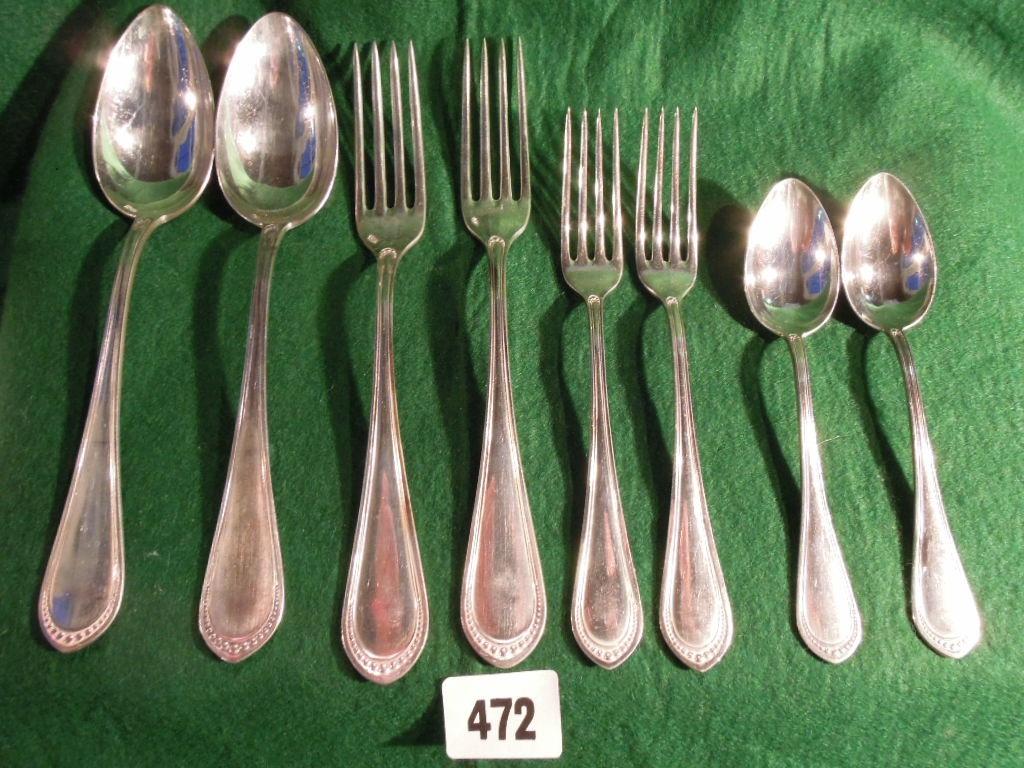 Appraisal: A small quantity of stamped continental flatware mainly forks and