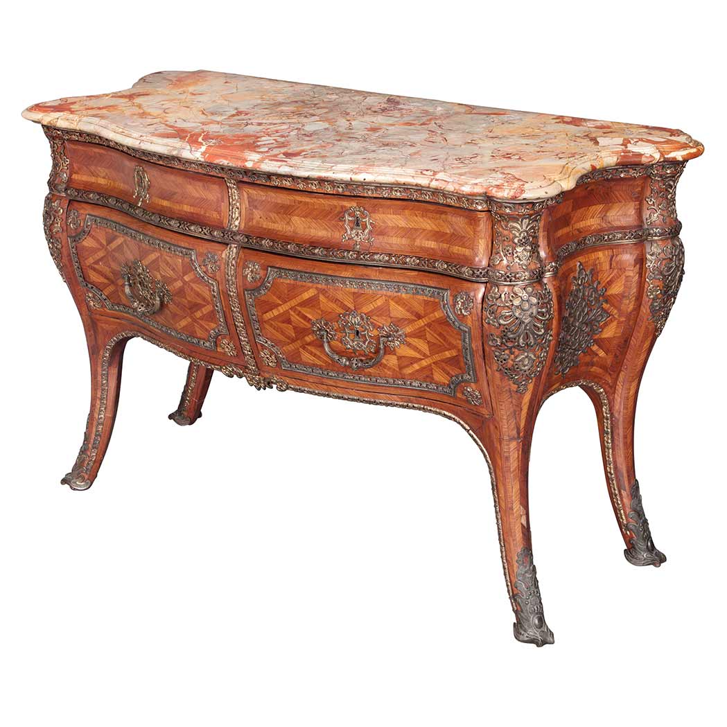 Appraisal: Louis XV Gilt-Bronze Mounted Kingwood and Parquetry Commode Possibly German