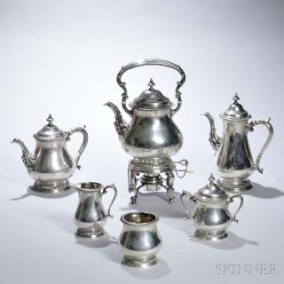 Appraisal: Six-piece Shreve Co Sterling Silver Tea and Coffee Service Six-piece