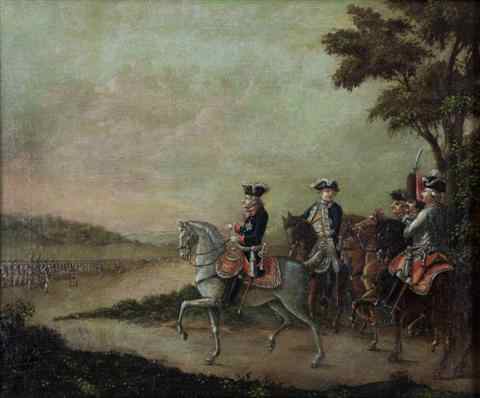 Appraisal: FREDERICK KEMMELMEYER AMERICAN CIRCA - FREDERICK II REVIEWING THE TROOPS