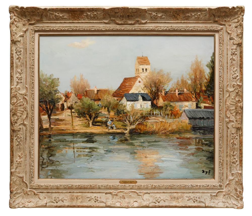 Appraisal: Marcel Dyf French - Riviere au Matin Bourgogne oil on