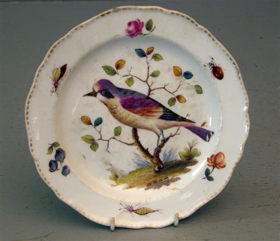 Appraisal: th century Meissen plate the centre decorated with an exotic