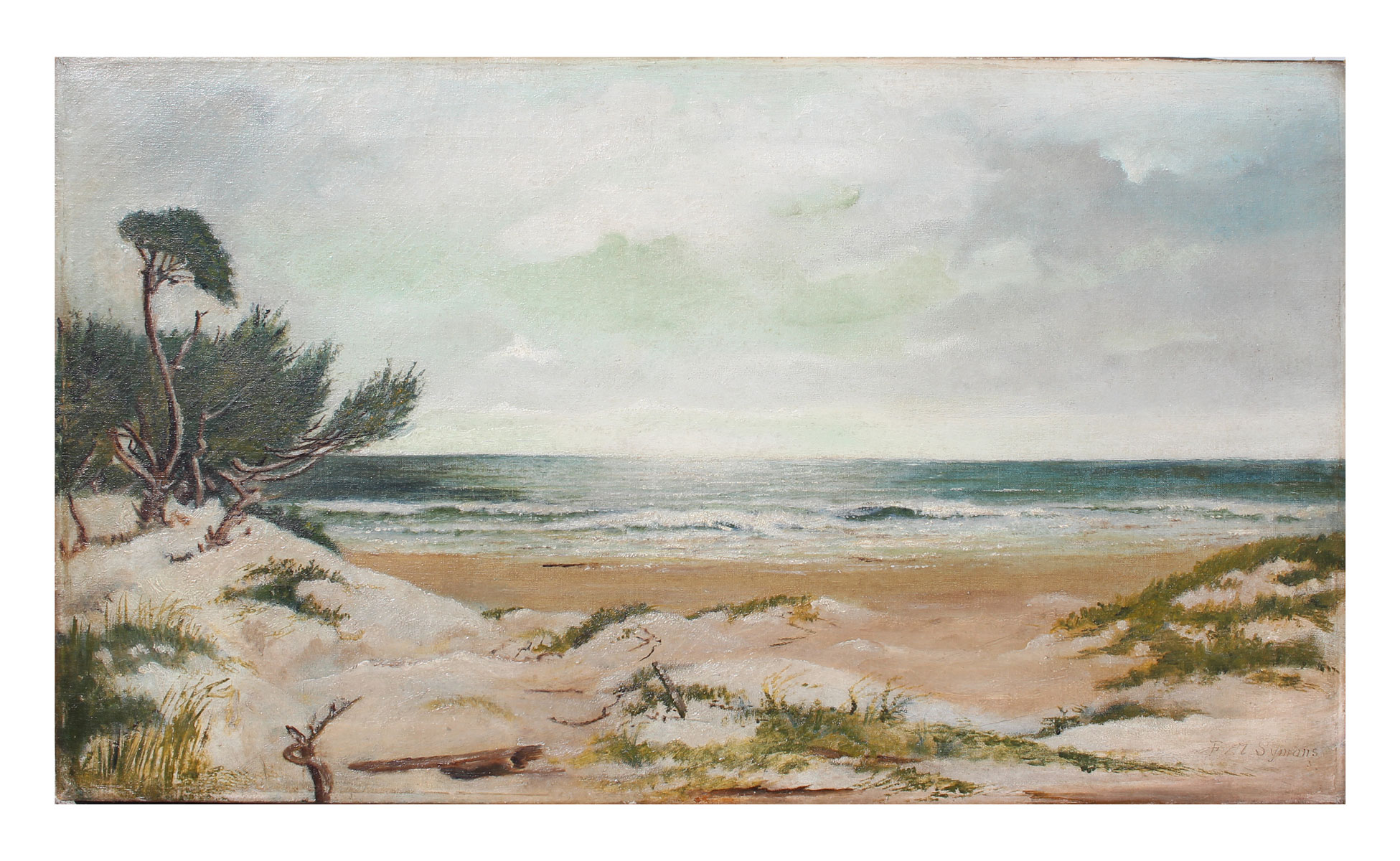 Appraisal: SYMANS F M American th Century Florida beach Scene Oil