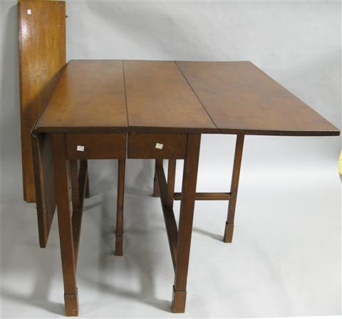 Appraisal: CHIPPENDALE STYLE DROP LEAF EXTENSION TABLE The rectangular top with