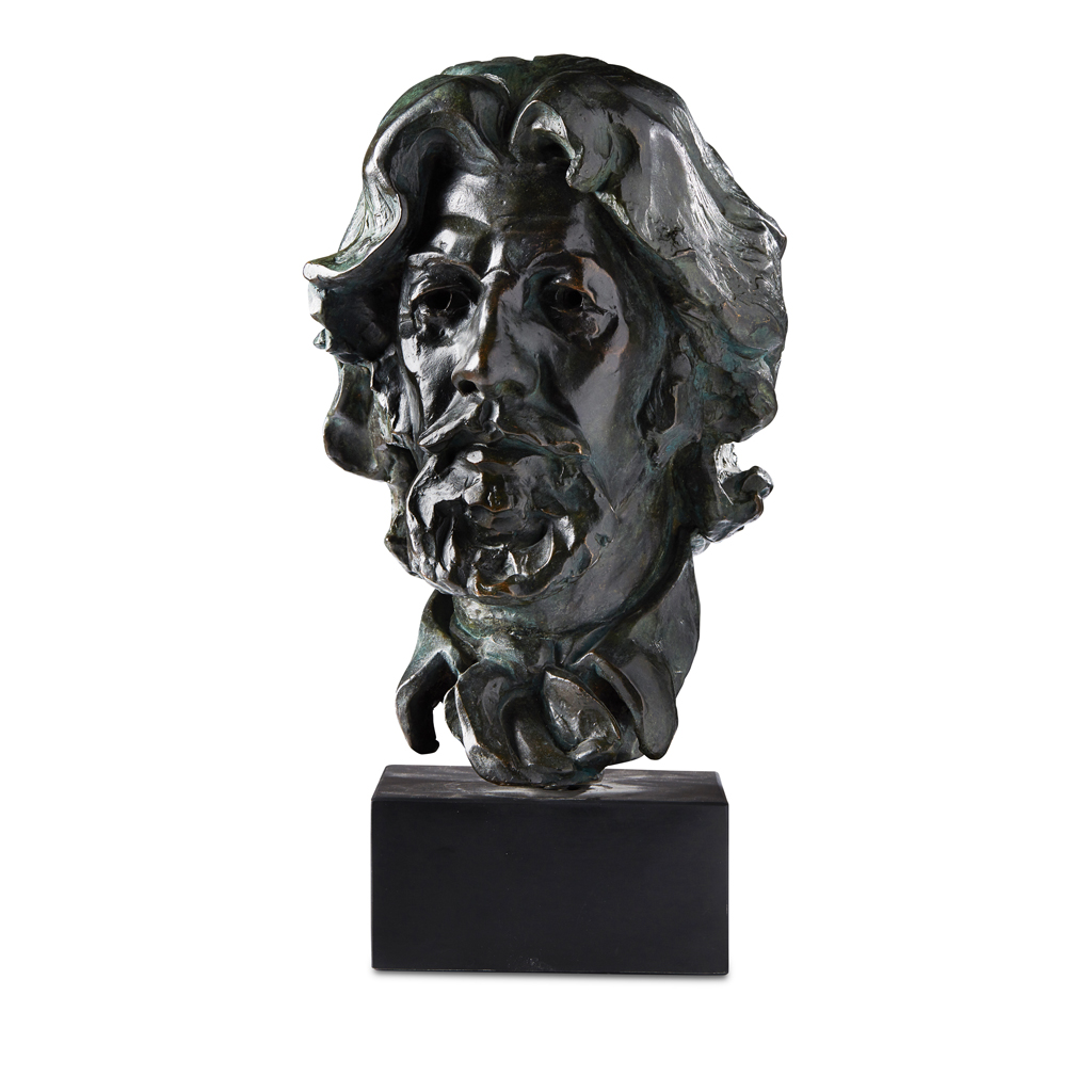 Appraisal: ARCHIE FORREST B BUST OF DANNY FERGUSON Bronze green patination