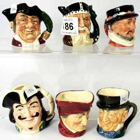 Appraisal: Royal Doulton Miniature Character Jugs Viking D Mine Host D