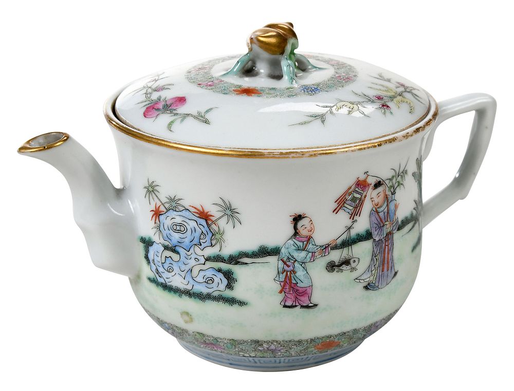 Appraisal: Successful Sons Finely Enameled Tea Pot Chinese Republic Period with