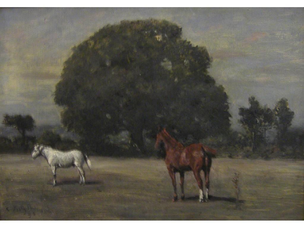 Appraisal: Late th century School - study of two horses set