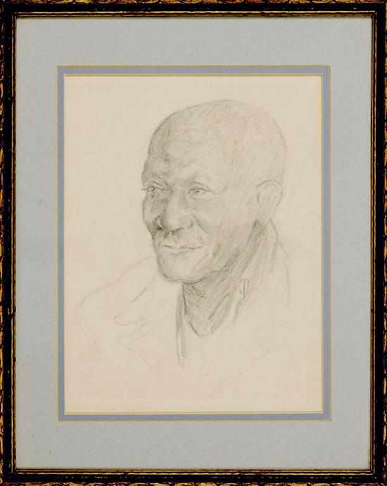 Appraisal: Elizabeth White South Carolina - PORTRAIT OF A MAN pencil