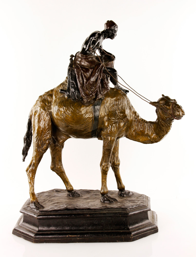 Appraisal: - Rider on Camel Bronze Rider on camel bronze signed