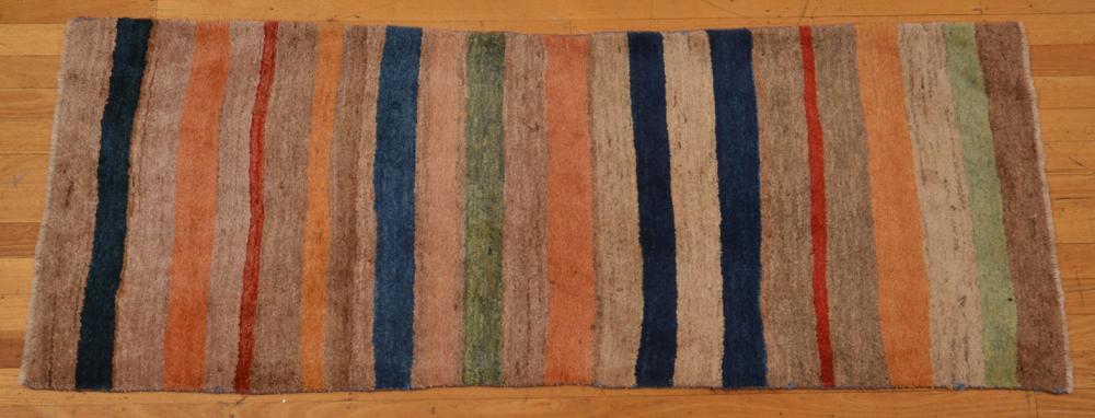 Appraisal: GABBEH Solid hand-woven dense pile rug Modern design Gabbehs are