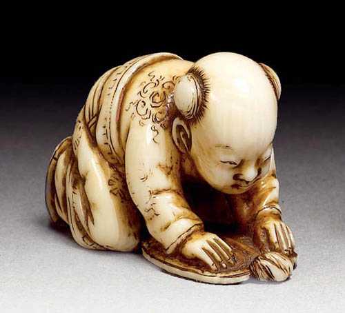 Appraisal: NETSUKE Japan st half of the th century L cm