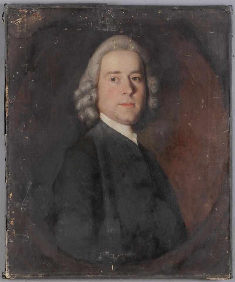 Appraisal: ENGLISH SCHOOL PORTRAIT OF A MAN Oil on canvas relined