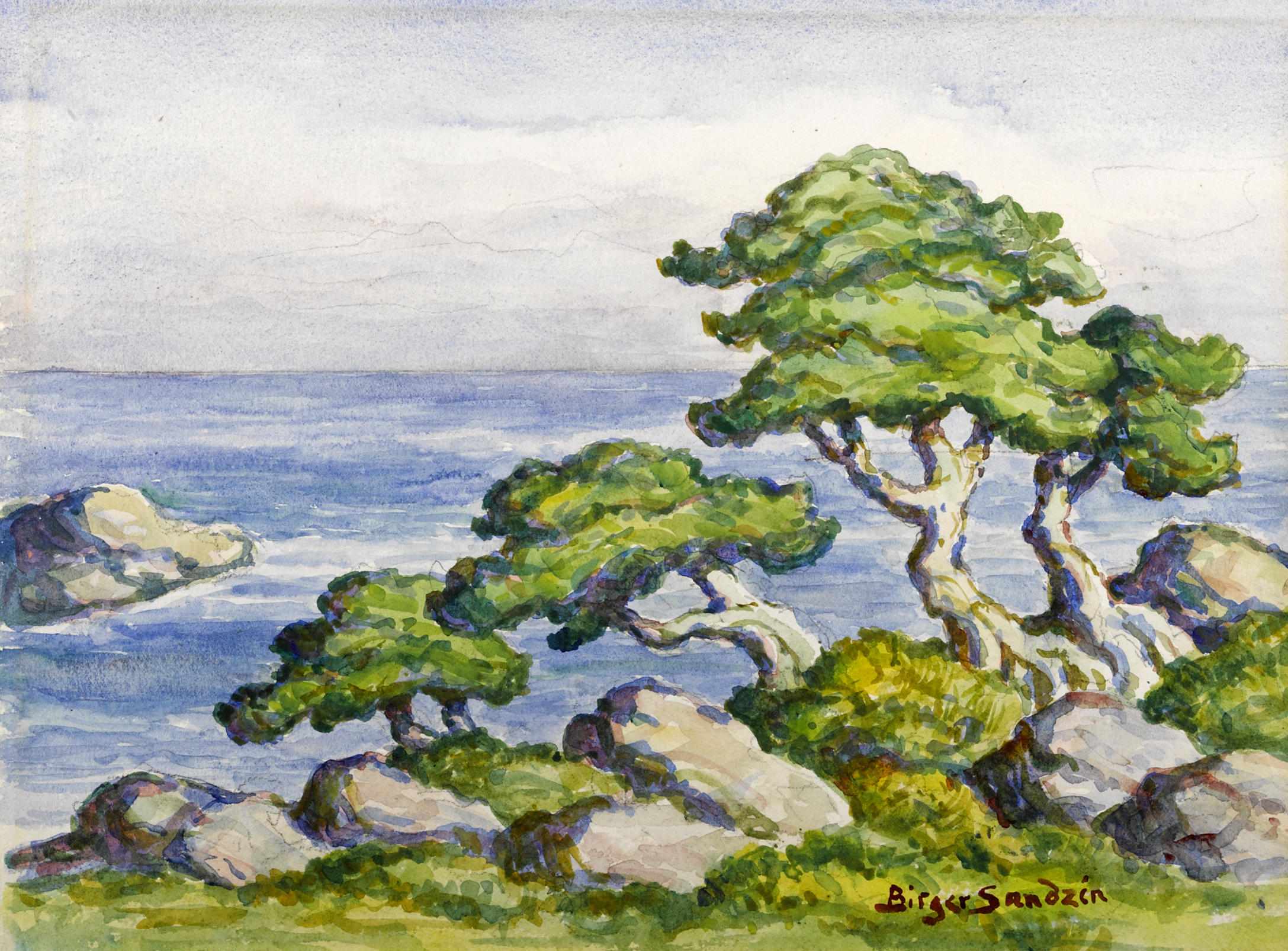 Appraisal: Birger Sandzen American - Cedars by the sea Carmel California