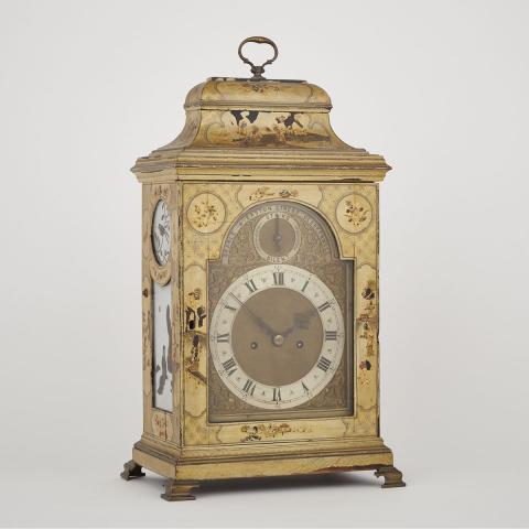 Appraisal: Georgian Style Japanned Bracket Clock Searle Clerkenwell early th century