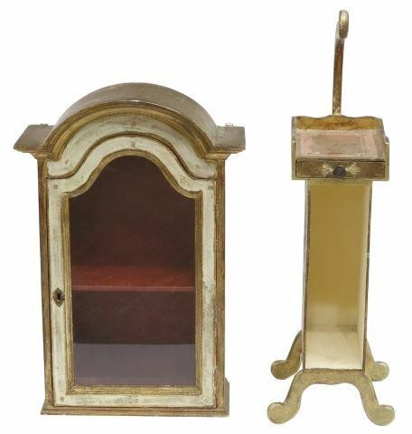 Appraisal: lot of Florentine parcel gilt and paint decorated small furniture