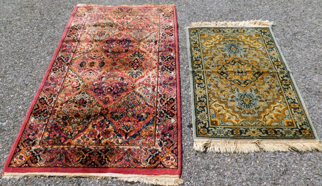 Appraisal: PC MIDDLE EASTERN RED BLUE RUGS Middle East th CenturyIncludes