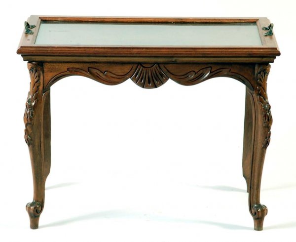 Appraisal: A rococo carved leg fruitwood tray top table th century