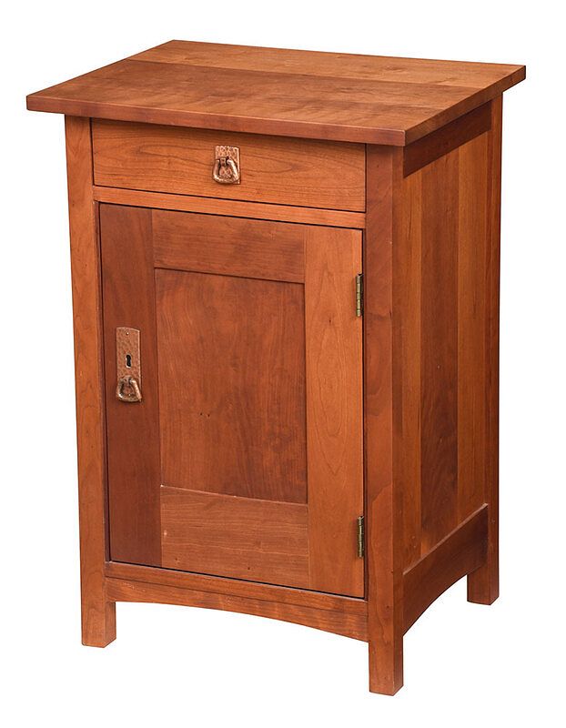 Appraisal: Stickley Arts and Crafts Bedside Cabinet branded mark and metal