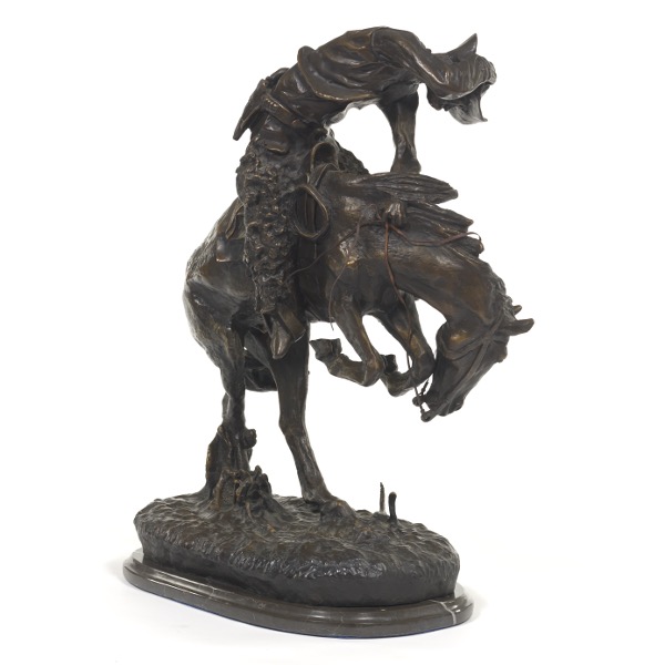 Appraisal: AFTER FREDERIC REMINGTON AMERICAN - Rattlesnake Modern cast bronze with