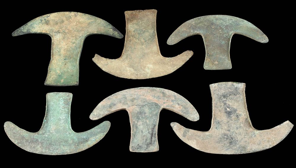 Appraisal: Aztec Copper Hoe Currency Money Blades Pre-Columbian Valley of Mexico