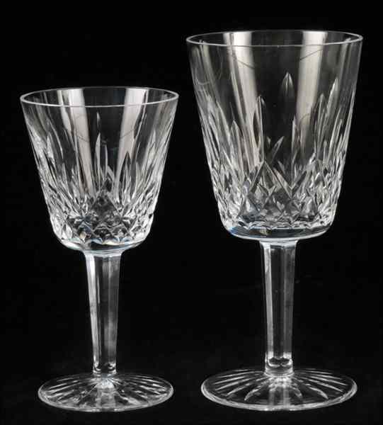 Appraisal: WATERFORD CRYSTAL STEMWARE IN THE LISMORE PATTERN Comprised of six