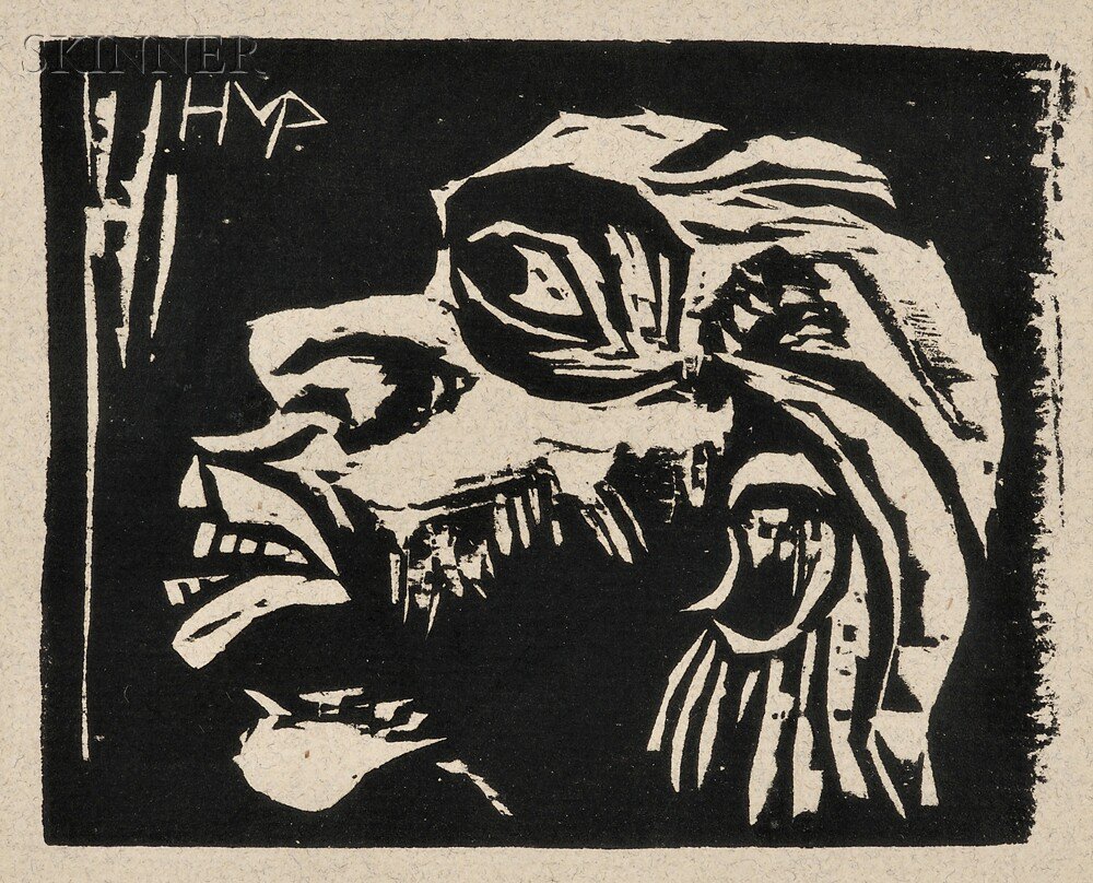 Appraisal: Max Pechstein German - Maske published in the Almanach auf