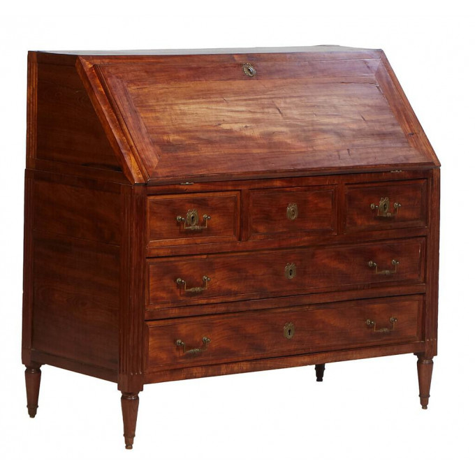 Appraisal: French Louis XV Style Carved Walnut Slant Front Desk th