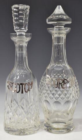 Appraisal: lot of Cut crystal decanters both Waterford comprising 'Lismore' pattern