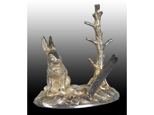 Appraisal: Seated Rabbit on Oval Base Description Seated rabbit on raised