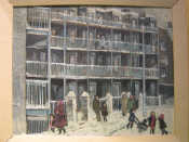 Appraisal: John Willstead Ash - 'By the Tenement Block' signed 'Ash'