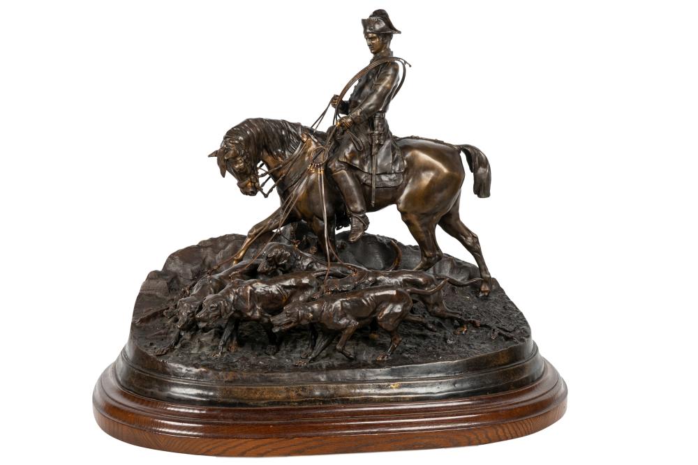 Appraisal: PIERRE JULES MENE - LOUIS XV VALET DE CHASSE bronze